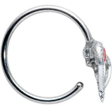 20G 5/16 Open Heart Rose Valentines Day Nose Hoop