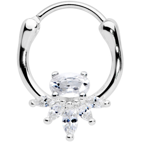 18G 3/8 Clear Gem Spray Cartilage Clicker