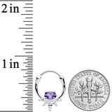 18G 3/8 Purple Clear Gem Spray Cartilage Clicker