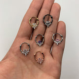 18G 3/8 Clear Gem Gold Tone Anodized Spray Cartilage Clicker