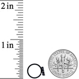 20G 5/16 White Faux Opal Black UFO Nose Hoop