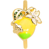 20G 5/16 Gold Tone Lemon Bee Flower Nose Hoop
