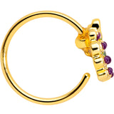 20G 5/16 Gold Tone Yummy Grapes Nose Hoop