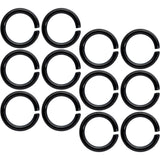 14G 5/16 Black Anodized Seamless Cartilage Ring Set of 12