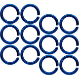 14G 5/16 Blue Anodized Seamless Cartilage Ring Set of 12