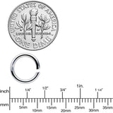 14G 5/16 Steel Black Anodized Seamless Cartilage Ring Set of 12