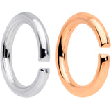 14G 5/16 Steel Rose Gold Tone Seamless Cartilage Ring Set of 12