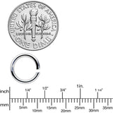 14G 5/16 Steel Rose Gold Tone Seamless Cartilage Ring Set of 12