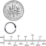 14G 5/16 Steel Rainbow Anodized Seamless Cartilage Ring Set of 12