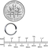 14G 5/16 Steel Blue Anodized Seamless Cartilage Ring Set of 12