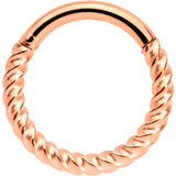 14G 3/8 Rose Gold Tone Twisted Elegance Septum Clicker