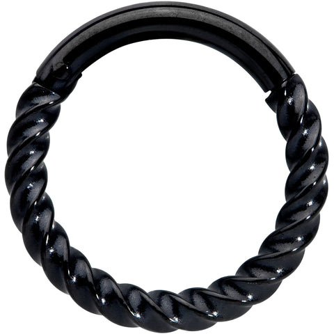 14G 3/8 Black Twisted Elegance Septum Clicker