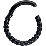 14G 3/8 Black Twisted Elegance Septum Clicker