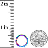 14G 3/8 Rainbow Twisted Elegance Cartilage Septum Clicker