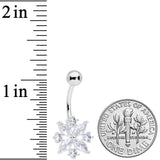 Clear CZ Gem Star Burst Belly Ring