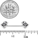 14G 9/16 Clear Gem Easter Chick Nipple Ring Set