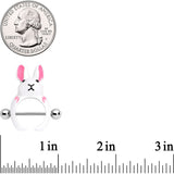 14G 9/16 White Rabbit Easter Nipple Shield Set