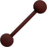 Beautiful Brown Matte Barbell Tongue Ring