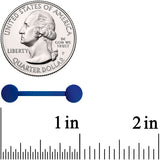 Beautiful Blue Matte Barbell Tongue Ring