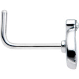 20G 7.5mm Clear Gem Blue White Leaves L Shaped Nose Ring