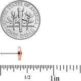 20G 7.5mm Clear Gem Rose Gold Tone Sailors Compass Nose Bone