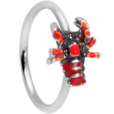 20G 5/16 Red Atlantic Lobster Nose Hoop