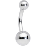 14G 5/16 Grade 23 Titanium Belly Ring Curved Barbell