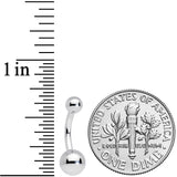 14G 5/16 Grade 23 Titanium Belly Ring Curved Barbell