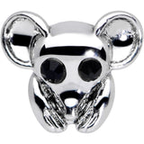 20G 5/16 Black Gem Mysterious Mouse Nose Hoop