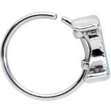 20G 5/16 Faux Turquoise Crescent Moon Nose Hoop