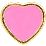 20G 5/16 Gold Tone Pink Heart Nose Hoop
