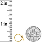 20G 5/16 Gold Tone Pink Heart Nose Hoop