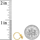 20G 5/16 Clear Gem Gold Tone Saturn Moon Nose Hoop