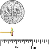 20G 1/4 Purple Gem Gold Tone Tasty Grapes Fruit Nose Bone