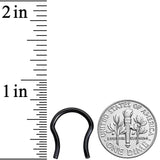 14G 5/8 ASTM F-136 Black Titanium Septum Retainer