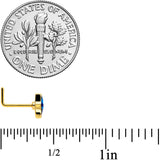 20G 1/4 Gold Tone Iridescent Mermaid Tail L Shaped Nose Ring