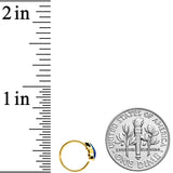 20G 5/16 Gold Tone Iridescent Mermaid Tail Nose Hoop