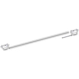 14G Clear CZ Gem Threadless Industrial Barbell 38mm