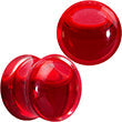 Acrylic Fake Blood Filled Halloween Saddle Plug Set 0G to 1 Inch