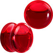 Acrylic Fake Blood Filled Halloween Saddle Plug Set 0G to 1 Inch