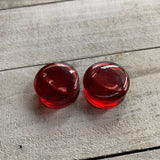 Acrylic Fake Blood Filled Halloween Saddle Plug Set 0G to 1 Inch