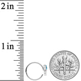 18G 3/8 Aqua Aurora Gem Loop Butterfly Nose Hoop