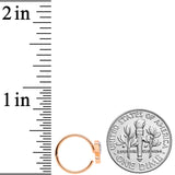 18G 3/8 Clear Aurora Gem Rose Gold Tone Loop Butterfly Nose Hoop