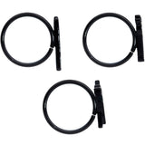 18G 3/8 Black Scissors Comb Hair Nose Hoop Set of 3