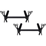 14G 9/16 Black Scissors Comb Barbell Nipple Ring Set