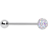 Aurora Gem Disco Ball Internally Threaded Barbell Tongue Ring