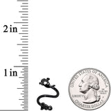 Black Wailing Ghost Boo Halloween Spiral Twister Belly Ring