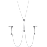 14G 9/16 Creepy Crawly Spider Web Halloween Nipple Chain Necklace