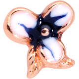 20G 5/16 Rose Gold Tone Tropical Flower Nose Hoop