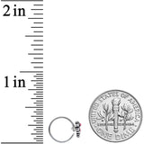 20G 5/16 Black Gem Pink Orb Owl Nose Hoop